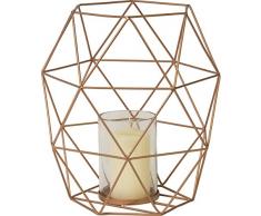 Ivyline Geometrische Hurricane Laterne Kupfer 28 cm, geometrische Hurricane Laterne 28 cm, 24 x 21 x 27 cm, 0, ghlc28
