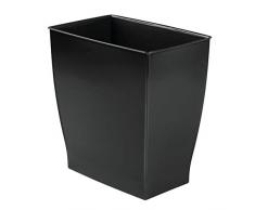 iDesign 64772EU Mono Abfalleimer Mülleimer- Rechteckig, 28,4 x 18,9 x 30,3 cm, schwarz, plastik