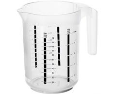 Rotho Topline Messbecher 1,25 l, Kunststoff, Transparent, 1,25 Liter (18,5 x 13 x 17 cm)