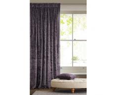 Eurofirany Samt Vorhang Dunkel Violett Schimmernd mit Kräuselband 140x250 cm 1 Stk. Blickdicht Weich Flauschig Schwer Glamour Klassisch Wohnzimmer Schlafzimmer Lounge