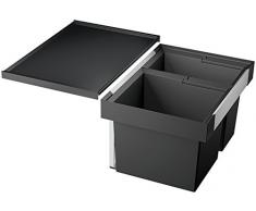 Blanco Flexon II 60/2, Müllsystem für die Abfalltrennung in der Küche, mit 2 Mülleimern (30 l/19 l), zur Montage in der Schublade eines 60 cm-Unterschranks; 521471