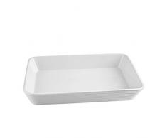 Home Auflaufform rechteckig, 30 x 20 cm, Porzellan, Weiß