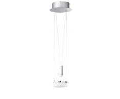 WOFI 6263.02.54.6000 A, Pendelleuchte, Aluminium, 8.5 watts, Integriert, Nickel matt/Chrom, 18 x 18