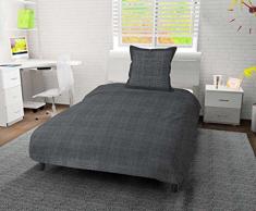 Soleil docre Galaxy Bettwäsche, Baumwolle, Ecru, cm, Baumwolle, grau, 140 x 200 cm