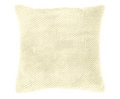 Douceur dIntÃ©rieur Calinou Kopfkissenbezug + FÃ¼llkissen, Flanell, Jacquard, Polyester, 40 x 40 cm, Polyester, Natur, 40 x 40 cm