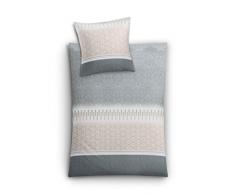 Kleine Wolke Estrella Bettwäsche-Set, Baumwolle, Silbergrau, 135 x 200 cm