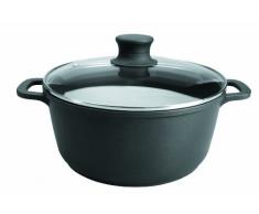 LACOR 25820 Bratentopf mit Glasdeckel 20 cm, Gießen Aluminium