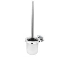 Tiger Lucca Toilettenbürste, WC-Bürste mit Halter, chrom, Einsatz aus Echtglas