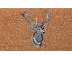 Coco&Coir® Premium kokos Fußmatte | Kokosnussmatte mit rutschfestem PVC | Fußwischer für den Eingangsbereich | für den Außen- und Innenbereich | 45 x 75 cm