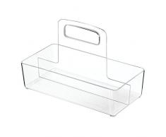 iDesign 77660EU Linus Speisekammer, Kühlschrank, Schrank-Organizer mit Griffen, 25,7 x 13 x 16,8 cm, clear, plastik