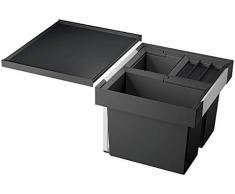 Blanco Flexon II 50/3, Abfallsystem für die Mülltrennung in der Küche, mit 3 Mülleimern (19 l / 2 x 8 l), zur Montage in der Schublade eines 50 cm-Unterschranks; 521470