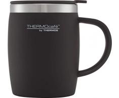 ThermoCafé Thermobecher aus Kunststoff und Edelstahl, 450 ml, Soft Touch Black, 14.0 x 9.0 x 12.0 cm