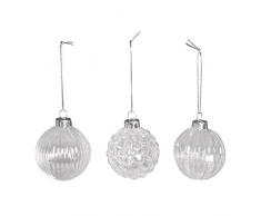 RAYHER 56873000 Glas-Kugeln, 6 cm Durchmesser, 3 Designs, PVC-box 3 Stück
