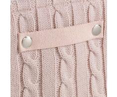 Homea Lainy Korb Strick Kunststoff 38 x 38 x 34 cm, Kunststoff, Rose, 38 x 38 x 34 cm