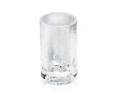 möve Glass Zahnbürstenhalter 6,5 x 11 cm aus mundgeblasenem Craquelé Glas, clear