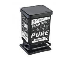 Rotho Paso Mülleimer 20 l mit geruchdichtem Deckel, Kunststoff (PP), Hipster, 20 Liter (29,3 x 26,6 x 45,7 cm)