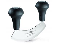 WÜSTHOF Wiegemesser 15 cm breit (4730), Griffe aus schwarzem Kunststoff, rostfrei, Kräutermesser