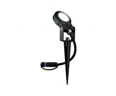 Paulmann 939.34 Outdoor Plug & Shine Spotlight Sting IP67 3000K 6W 24V Ausstrahlwinkel 100° 93934 LED Aussenbeleuchtung Erdspieß Gartenbeleuchtung, Grau