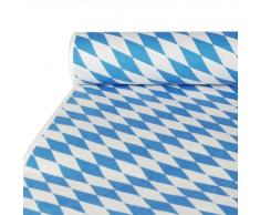 Papstar 12543 Damasttischtuch Tischdecke Raute Oktoberfest, 10 x 1 m, bayrisch blau