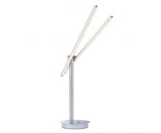 Brilliant Sticks LED Tischleuchte 2 flg 67cm mit Touchdimmer schwenkbar eisen/weiß 960 Lumen, LED integriert