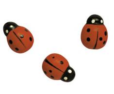 Rayher 8827949 Holz-Streuteile Marienkäfer, 1,5 cm, Btl. 24 Stück, mit Klebepunkt, Holzstreuteile, Tischstreuer, Tischdeko, Streudeko, Hochzeit, Tischschmuck, Hochzeit, Geburtstag