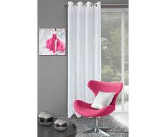 Eurofirany, Ösenschal Shirley, weiß, 140x250 Gardine, 100% Polyester, 0.02 x 140 x 250 cm