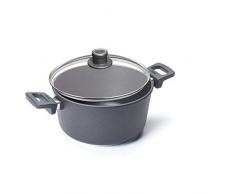 Titanium Nowo Gusstopf mit Glasdeckel in Box, Ø 24 cm, 12 cm hoch, 4,5 Liter, 2 Seitengriffe