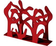 Alessi MEDITERRANEO Serviettenhalter aus Edelstahl, epoxidharzlackiert, rot