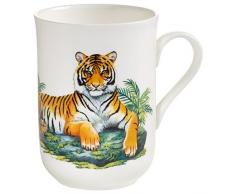 Maxwell & Williams Animals of The World Tiger, Geschenkbox, Porzellan, PBA0007 Becher, weiß, bunt, 10.5 x 7.5 x 10.5 cm
