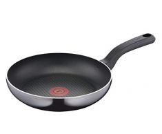 Tefal D51604 Resist Bratpfanne 24 cm (Antihaft-Beschichtung, Thermo-Spot, Aluminium) schwarz
