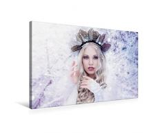 Calvendo Premium Textil-Leinwand 75 cm x 50 cm quer, Eisprinzessin | Wandbild, Bild auf Keilrahmen, Fertigbild auf echter Leinwand, Leinwanddruck Menschen Menschen