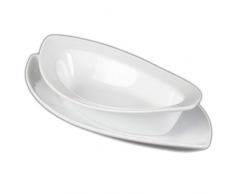 Holst Porzellan BAT 020 FA1 Schale 20 cm Servierset 2-tlg. Bateau Fahne, weiß, 25 x 12 x 5 cm