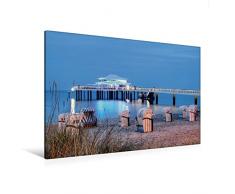 Calvendo Premium Textil-Leinwand 120 cm x 80 cm quer, EIN Motiv aus dem Kalender Timmendorfer Strand | Wandbild, Bild auf Keilrahmen, Fertigbild auf echter Leinwand, Leinwanddruck Orte Orte