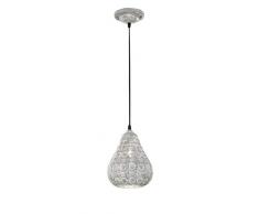 Trio Leuchten LED Pendelleuchte Jasmin 303700161, Metall grau antik, exkl. 1x E14