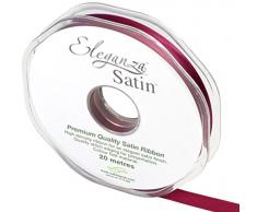 Eleganza 10 mm x 20 m Satinband doppelseitig, Burgund