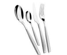 Bugatti GLGU-021G50 Glamour Tafelservice, SAN/Stahl, 22 x 8 x 30 cm, Grau, 24-teilig