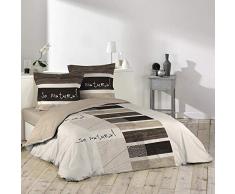 Douceur d Intérieur SO Natural Bettwäsche 3 Pieces 200 x 200 cm Druckt 42 Fäden Allover SO Natural Baumwolle 200 x 200 cm