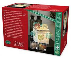 Konstsmide LED Dekolichterkette, bunte Aluminium-Drahtkugeln, groß, 16 warm weiße Dioden, batteriebetrieben, Innen, transparentes Kabel, 3 x AA 1.5 V exklusiv 3148-503