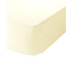 Catherine Lansfield Percale Spannbetttuch 180 x 200 cm cremefarben