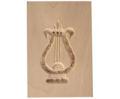 Städter 841192 Springerles- Model Harfe Backform, Holz, braun, 8 x 5,5 x 3 cm,