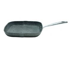 Ballarini Portofino Grillpfanne 28 cm 9Q9F-0.28 aus Aluminium mit Granitium-Antihaftbeschichtung induktionsgeeignet steinoptik Made in Italy