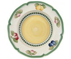Villeroy & Boch French Garden Fleurence Suppenteller, 23 cm, Premium Porzellan, Weiß/Bunt