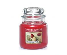 YANKEE CANDLE 1305819E Classic-Cranberry Pear Duftkerze Glas 9,50 x 9,50 x 13,80 cm, rot