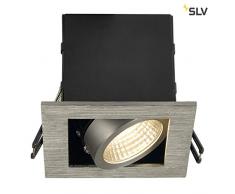 SLV LED Einbaustrahler KADUX, dreh- und schwenkbar | Dimmbare Decken-Lampe zur Beleuchtung innen | LED Spot, Fluter, Deckenstrahler, Deckenleuchte, Einbau-Leuchte | 1-flammig, LED Inside, EEK A-A++