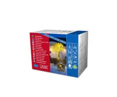 Konstsmide 3611-000 Micro LED Lichterkette / für Außen (IP44) / 24V Außentrafo / 80 gelbe Dioden / schwarzes Kabel