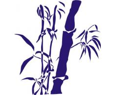 INDIGOS 4051095041894 Wandtattoo W333 Bambus Gras Wandauskleber in 3 Größen, 80 x 72 cm, blau