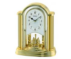 Seiko Tischuhr Motion analog Kunststoff Gold QXN228G