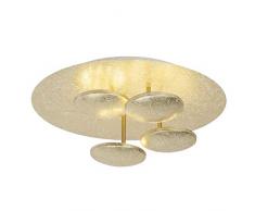 Brilliant Pharaoh Deckenleuchte, 4-flammig, Metall, 8.25 W, gold/weiß