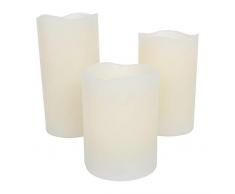 small foot company 2356 LED Kerzen, 3er Set, Kunststoff, weiß