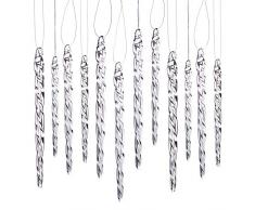 Klikel Eiszapfen aus Glas – Winterdekoration für Weihnachtsbaum – insgesamt 36 hängende Ornamente – 45,7 cm und 45,7 cm